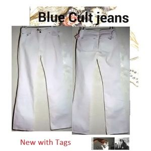 Blue Cult NWT White #121 Kate Midrise Flare Jeans